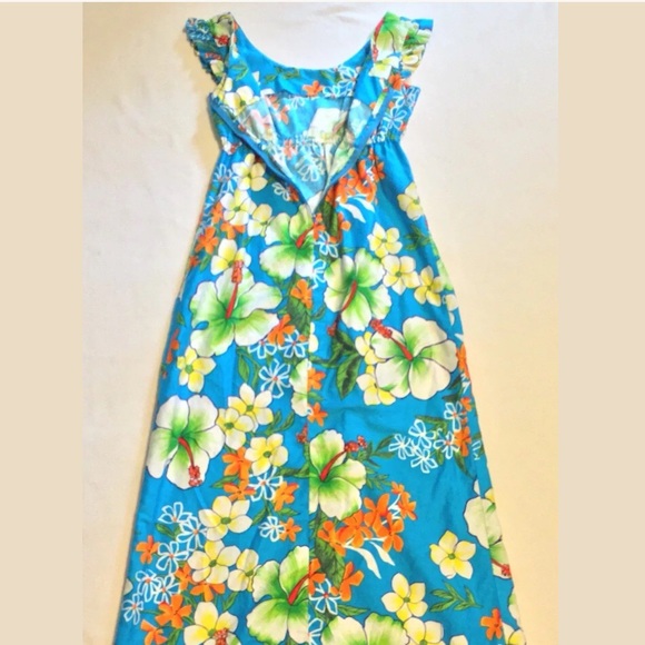 Vintage Hawaiian Maxi Dress Hukilau Fashions Tiki - Picture 3 of 7